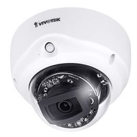 Vivotek FD9167-H 2 Megapixel Network Camera - Color, Monochrome - 98.43 ft Night Vision - H.265, H.264, Motion JPEG - 1920 x 1080 - 2.80 mm - CMOS - Cable - Dome