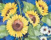 Hi-Look Microfiber Cleaning Cloth, Flower design - Sunflowers