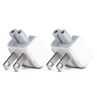 Droya AC Power Adapter Wall Folding Plug Duck Head,US Standard Plug Duck Head Compatible with MacBook Pro/MacBook Air/Mac iBook/iPhone/iPod AC Power Adapter (2 - Pack)