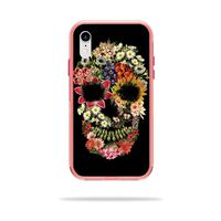 MightySkins Skin Compatible with LifeProof SLAM iPhone XR Case - Floral Skull | Protective, Durable, and Unique Vinyl Decal wrap Cover | Easy to Apply, Remove, and Change Styles | Made in The USA