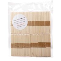 Wellood 200 Pcs Craft Sticks Ice Cream Sticks Wooden Popsicle Sticks 4-1/2" Length Treat Sticks Ice Pop Sticks(Vacuum packing)