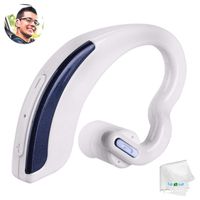 Bluetooth Headset Wireless Business Earpiece in Ear Stereo Earphone Noise Cancelling Earbuds Handsfree Call Headphone Compatible with Smart Phones Android Samsung Lg Huawei iOS iPhone Xs X 8 7 White