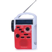 iRonsnow IS-399 Real NOAA Alert Weather Radio Lantern, Solar Crank Emergency AM/FM/SW/NOAA Radio, TF Card Speaker, 5 LEDs Flashlight, 8 Headlamps, 2300mAh Rechargeable Power Bank for Cellphone