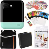 Polaroid POP Instant Camera (Green) Gift Bundle + Zink Paper (20 Sheets) + Pouch + 100 Sticker Border Frames + Hanging Frames + Album