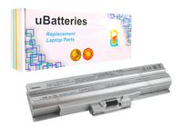 UBatteries Compatible 49Whr Battery Replacement for Sony VAIO VGN-AW, VGN-BZ, VGN-CS, VGN-FW Series Fits Part# VGP-BPS13 VGP-BPS21 VGP-BPL13 VGP-BPL21 - (6 Cell Silver)