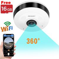 Wireless WiFi IP Camera Indoor 360 Degree Panoramic Camera Home  Security Surveillance Camera Motion Detect Night Vision 2 Way Audio  HD Fisheye Camera Baby/Home/Office/Pet Monitor, IOS Android