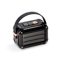 Divoom Macchiato Stylish Portable Bluetooth Speaker with FM Radio, 6W Output with TWS Function (Black)