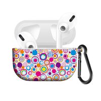 Graysky Colourful Personalized Printing Silicone Protective Cover Compatible with AirPods Pro 3rd Gen Charging Case 2019, Visible Front LED, Shock & Scratch Resistant Case Cover with Travel Carabiner