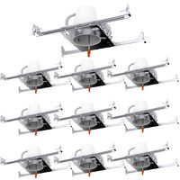 Sunco Lighting 10 Pack 4 Inch New Construction Housing, Air Tight IC Rated Steel Can, 120-277V, TP24 Connector Included for Easy Install - UL & Title 24 Compliant