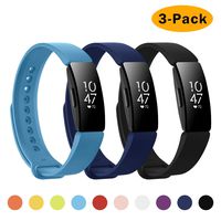 NANW 3-Pack Compatible with Fitbit Inspire HR Bands/Fitbit Inspire Band, Adjustable Soft Silicone Inspire Straps for Women Men Sports Replacement Accessories Bands for Inspire/Inspire HR