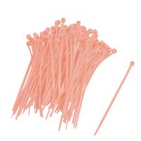 uxcell Self-locking Teeth Marker Label Cable Zip Ties, 100 Pcs, Hot Pink Self-Locking Ties Long Cable Ties Toothed Strip