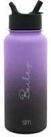Simple Modern 32 Ounce (Custom) Summit Water Bottles with Straw Lid - Vacuum Insulated Tumbler Double Wall Travel Mug 18/8 Stainless Steel Flask Ombre: Violet Sky