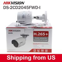 HIKVISION HD 4MP Outdoor Security POE IP Camera DS-2CD2045FWD-I, 2.8mm Lens Bullet Camera, 98ft Smart IR, H.265+,Upgrade Version for DS-2CD2042FWD-I