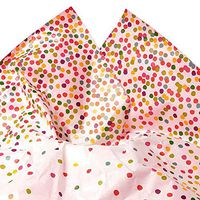 10ct Colorful Confetti Rainbow Polka DOTS Tissue Paper Gift Wrapping 20"x30" Sheets nfLG -888