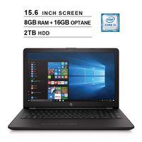 HP 2020 Pavilion Premium 15.6 Inch HD Laptop Computer (8th Gen Intel Core i3-8130U 3.40GHz, 8GB DDR4 RAM + 16GB Optane RAM, 2TB HDD, HD Audio, Bluetooth 4.2, DVD, WiFi, Windows 10 Home)
