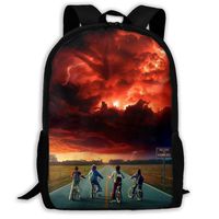 Stranger Things Pattern Backpack, Lightweight Multi-Function College School laptop Bookbag 17 Inches
