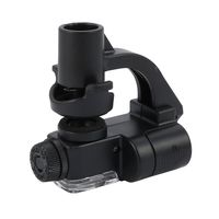 uxcell Mobile Phone Holder Type LED Light Microscope Pocket Clip-on Lens Kit Holder Microscope 90X