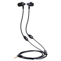 KINDEN Air Tube Headsets - Anti-Drop Radiation Free Headphones Earbuds Binaural Earphone with Microphone, EMF Protection, 3.5mm Jack for Cell Phones PC MP3 Pad (Black)