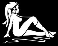 UR Impressions RF Oola Jabba's Twi'lek Slave Dancer Decal Vinyl Sticker Graphics for Cars Trucks SUV Vans Walls Windows Laptop|White|6 X 4.4 Inch|URI724