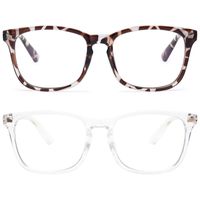 Livho 2 Pack Blue Light Blocking Glasses, Computer Reading/Gaming/TV/Phones Glasses for Women Men,Anti Eyestrain & UV GlareB5 Bean Flower+Clear)