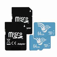 ADROITLARK High Speed 64GB Micro sd Card Class 10 2 Pack Micro SD Memory Card for GoPro Camera Mobile Phones Tablet with Adapter(U1 64GB-2Pack)