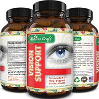 Lutein Eye Support Supplement - Advanced Vision Support Vitamin - #1 Antioxidant to Keep Eyes Strong & Vision Clear – Improve Ocular Health with Pure Zinc & Bilberry for Women & Men