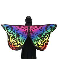 Hemlock 2018 New Butterfly Wings Shawl Fairy Cape Wrap Scarf Halloween Shawl Party Costume Accessory (Colorful)