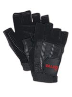 Valeo Split-Leather Fingerless Anti-Vibe Gloves (Black, Large)