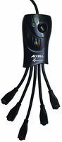 Accell PowerSquid Flexible Surge Protector - 5 Outlets, 3-Foot Cord, 1080 Joules, UL Listed - Black Grounded Extension Cord Power Strip