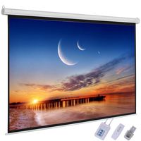 HOBBYN Projector Screen,92 Inch 16:9 Portable Projector Screen High Contrast Collapsible PVC HD 4K Design with Hanging Hole Grommets for Front Projection Home Indoor and Outdoor Movie Match Party