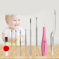 Zehui LED Flashlight Ear Pick Ear Wax Remover Tool Set for Baby And Adults 8 PCS