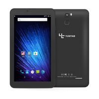 YUNTAB 7 inch 3G Unlocked Android Smartphone Tablet, Support Dual SIM Cards, Quad Core Processor, IPS Touch Screen, with WiFi, GPS and Dual Camera, Alloy Metal Back(Black)