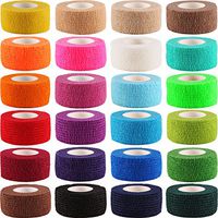 Frienda 24 Pieces Adhesive Wrap Bandage Rolls Self-Adherent Tape for Sports, Wrist and Ankle, 5 Yards (24 Colors, 1 Inch)