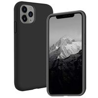 HBorna Case Compatible for iPhone 11 Pro Case, Anti-Drop Liquid Silicone Protective 5.8 inch Phone Case Cover, Rubber Full Body Protection Shockproof Apple iPhone Case,Black