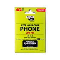 Straight Talk 4G LTE "Keep Your Own Phone SIM Kit" SIM Card (Verizon, Sprint, CDMA-Compatible)