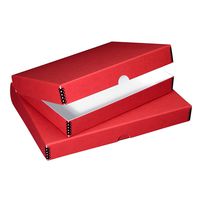 Lineco Red Faux Leather 9x12 Clamshell Box 9.5" x 12.5" x 1.75". Archival Acid Free. Protect Longevity, Store Photos, Documents, Crafts, Cards, Magazines, Prints, Wedding Dresses, DIY.