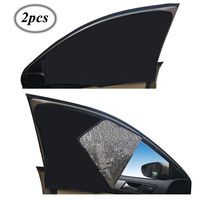 ZATOOTO Car Side Window Sun Shades - 2 Pcs Front Magnetic Privacy SunShades Black Silver Windshield Curtain for Baby Kids