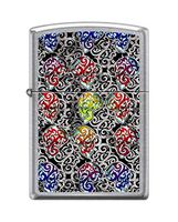 Zippo Custom Lighter Design Colorful Day of The Dead Skulls Windproof Collectible Lighter - Cool Cigarette Lighter Case Made in USA Limited Edition & Rare