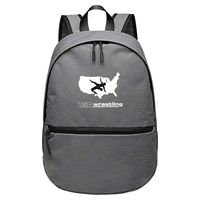 Teen USA Wrestling Flag Laptop Backpack School Rucksack Bag Computer Bag Boys GirlsTravel Outdoor Gray