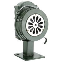 Homend Base Mount Air Raid Siren, 110db Hand Loud Crank Operated Air Raid Siren Home Self Protection Security Alarm Siren Aluminum Alloy Crank (110DB Base Mount)