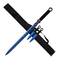 Snake Eye Tactical Full Tang Tactical Blade Katana/Ninja Sword/Machete/Throwing Knife, 27-Inch (Blue)