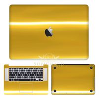 SopiGuard Chrome Gold Vinyl Skin Decal Full Body for Apple MacBook Pro 15 inch Retina