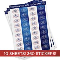 Every Vote Counts, 10 Sheets of Stickers for Your Postcards and Scrapbooking, Perfect for Writing to Your reps or get Out The Vote