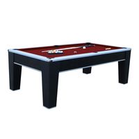 Hathaway Mirage 7.5' Pool Table, Black/Red