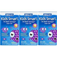 Bioglan Kids Smart Omega 3 Fish Oil, 30 Chewable Burstlets (Pack of 3)