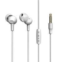 in Ear Headphones, Wired Noise Isolation Earbuds with Microphone and in-line Remote Control, Earphones in Fashion Color Compatible with iPhone iPad Android Smartphones(White)