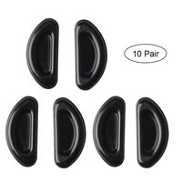 Hamkaw Eyeglass Nose Pads 7mm Sunglass Spectacle Glasses Nose Pads Soft Silicone Adhesive Nose Pads Set Stick On Anti-Slip Nosepads for Eyeglass Glasses Sunglasses (Black, 10 Pairs)