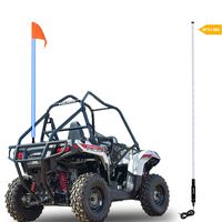 Beatto 6FT(1.8M) Blue LED Whip Light LED Safety Flag Whips Light LED Antenna Light For Off- Road Vehicle ATV UTV RZR Jeep Trucks Dunes
