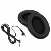 REYTID Replacement Cable and Ear Cushion Kit compatible with Bose Around-Ear 2 AE2/AE2i/AE2w Headphones - Black Leather & 1.2m Audio Cable - Replacement Headphone Lead Ear Pad EarPads Cord