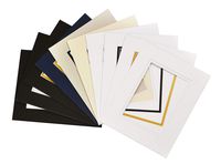 Golden State Art, Pack of 10, Mix Colors 8x10 Picture Double Mat for 5x7 Photo with White Core Bevel Cut Frame Mattes